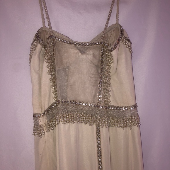 Ivory Vintage Prom Dress - Picture 5 of 8